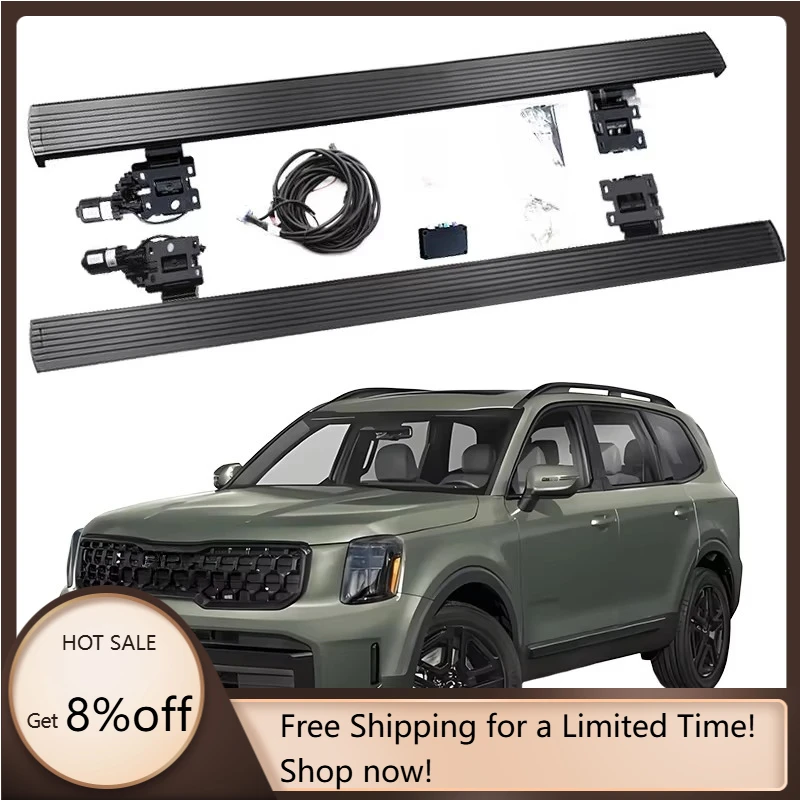 

Electric Running Boards Retractable Aluminum Alloy For Telluride 2025+ Side Steps with Carry Bag