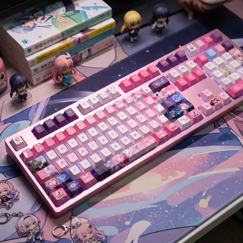 Wuthering Waves Denia Game Theme Keycaps 120 Key Cherry Profile Pbt Mechanical Keyboard Cartoon Collection Festival Gift Keycaps