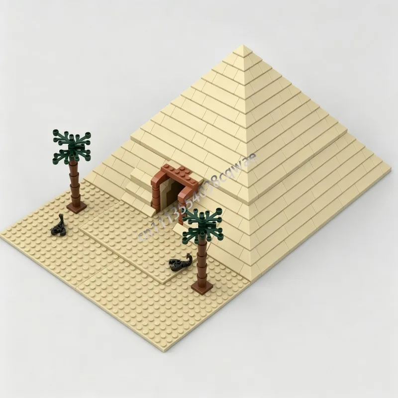 519PCS Pyramid Ancient Egypt Desert Scene Model MOC Building Blocks DIY Creative Architecture Assembly Educational Toys Puzzle