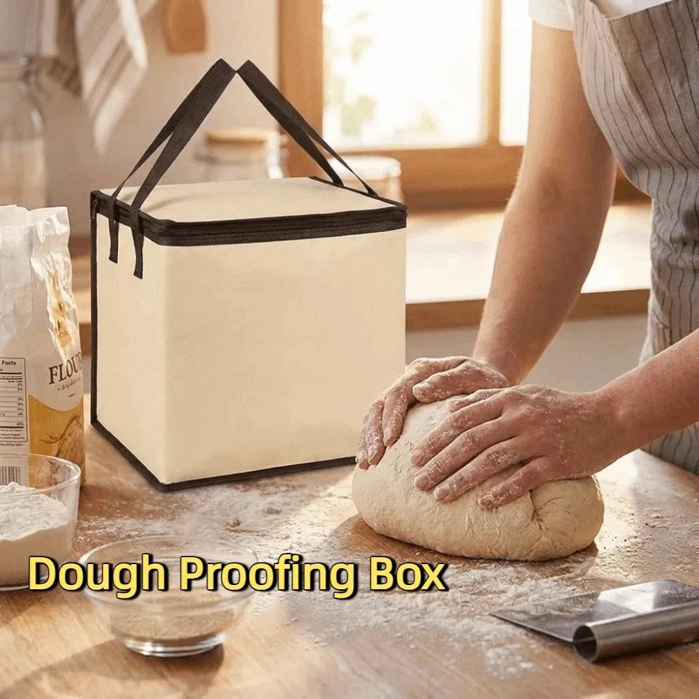 20L Capacity Bread Proofing Box 3/9 Gears Aluminum Foil Bread Dough Fermentation Box with Temperature Control Folding
