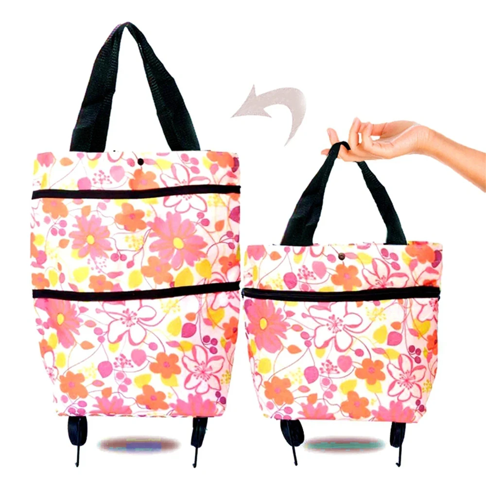 Colorful Shopping Bag For Trolley Foldable Large Capacity Supermarket Shopping Purchase Storage Bag For Shopping Carring Cart