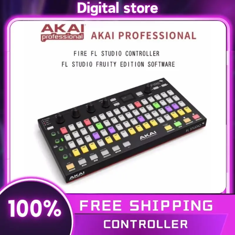 Akai Fire Fl Studio Controller Fl Studio Fruity Edition Software Dj Stage Oled Display Music Percussion Pad Synthesizer Custom