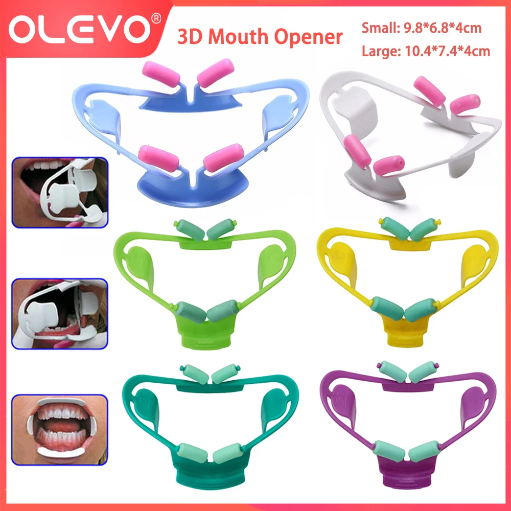 OLEVO 1Pc 3D Dental Mouth Opener Intraoral Oral Cheek Lip Retractor Plastic Prop Expand Spreader Large Small Dentistry Tools