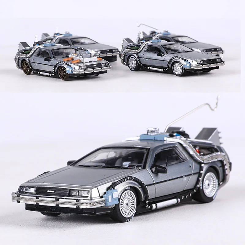 

MJ 1:64 DeLorean DMC I II III Back To The Future Time Machine Mr. Fusion Alloy Die Cast Car Model Collection Gift