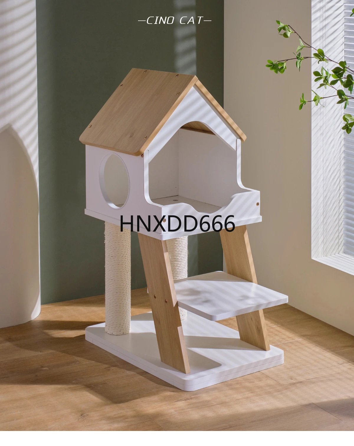 

Small Cat Climbing Frame Cat Nest Short Foot Villa Integrated Small Apartment Solid Wood