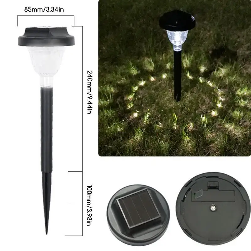 Imagem -06 - Solar Garden Spike Lights Quintal Led Stake Lights Paisagem Impermeável ao ar Livre Ponto Solar Montado no Solo Pcs