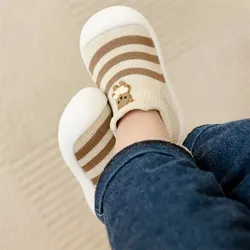 Scarpe da bambino per bambini scarpe da bambino con suola morbida scarpe antiscivolo antiscivolo per cartoni animati traspiranti scarpe da bambino nuove e carine a righe