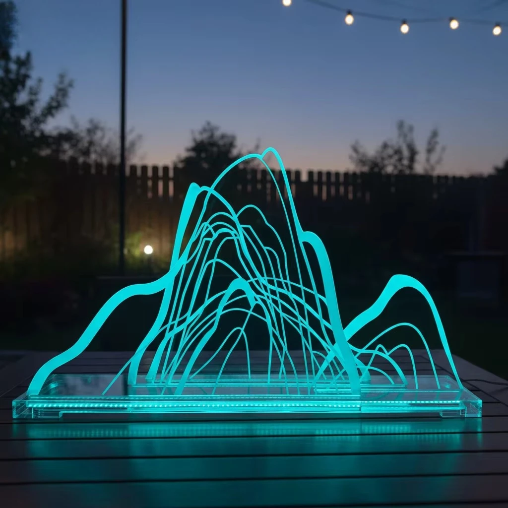 Acrylic plate mountain contour landscape light, suitable for commercial home decoration IP65 lighting sculpture lamps