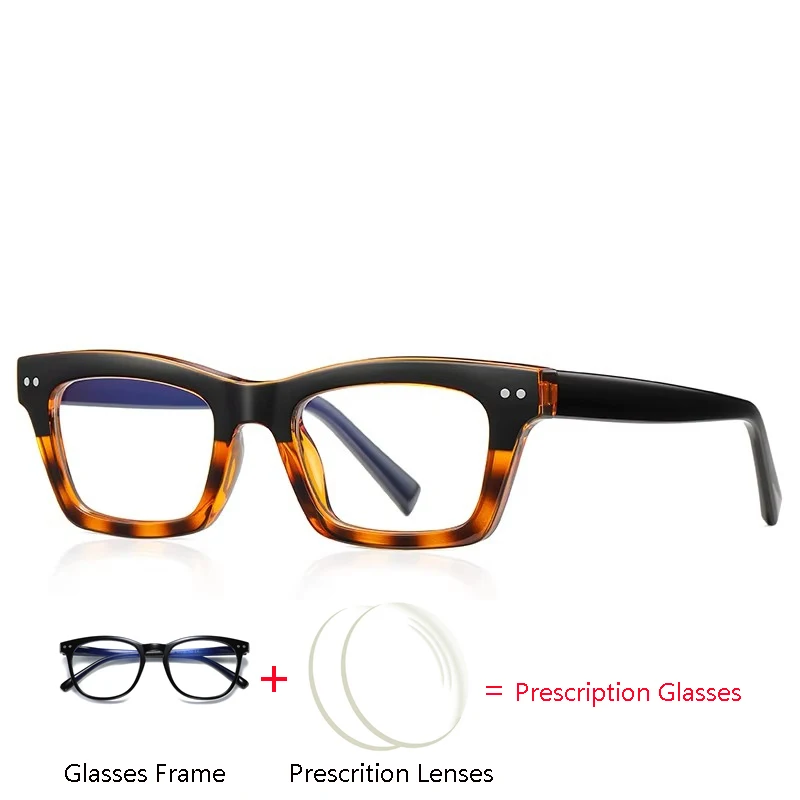 

Black Leopard Frame Square Optical Glasses With Prescription Anti Blue Rays/Photochromic/Myopia/Hyperopia Bifocal Eyeglasses