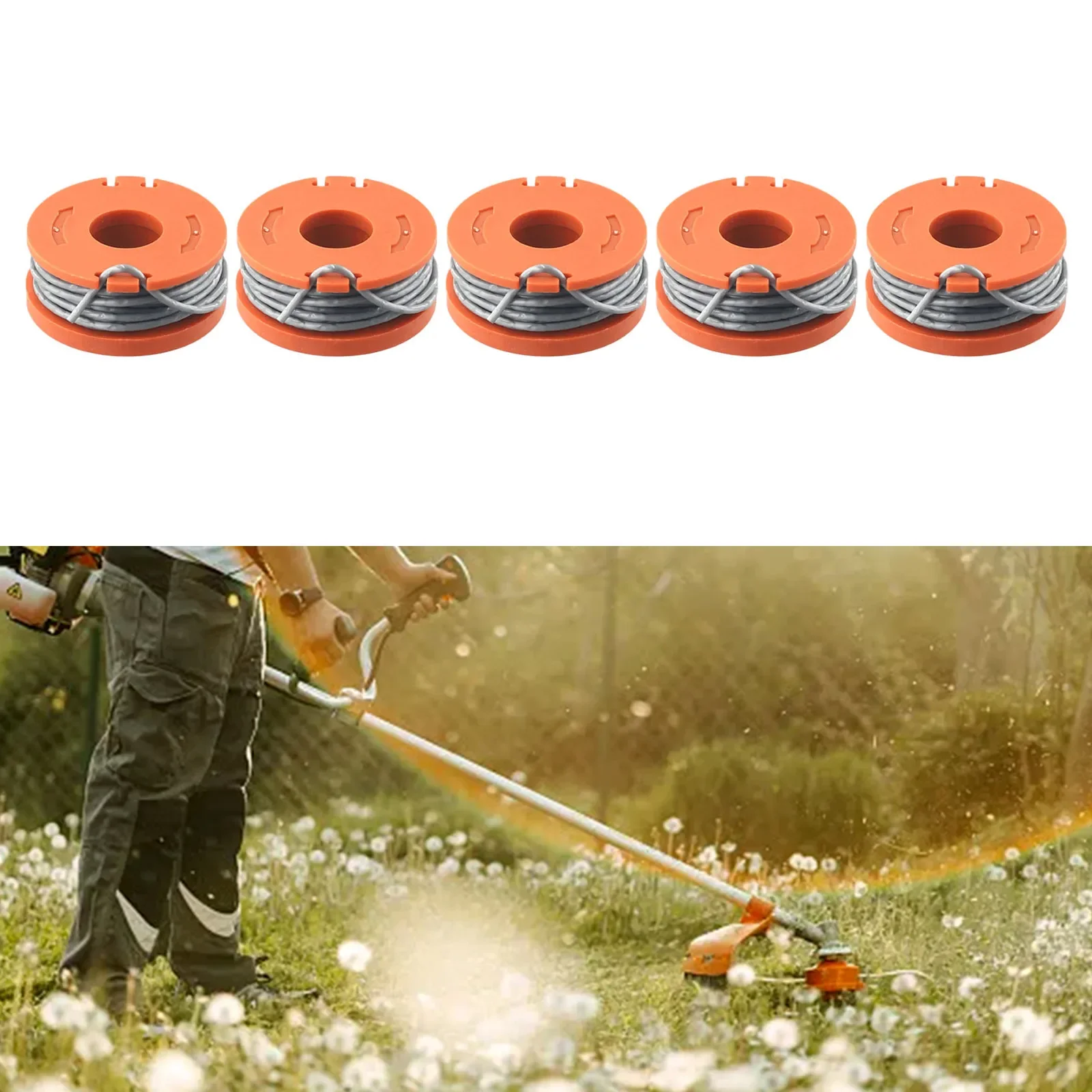 Replacement Trimmer Spools And Line 5 Pieces Compatible With S1825CT S3630CT S3630CT2 Featuring Tool Spool Cap