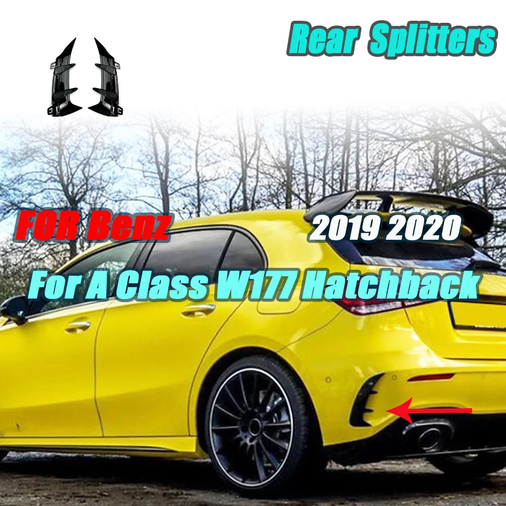 

JCYECF для Benz A Class W177 Hatchback A180 A200 A250 A35 AMG 2019 2020, 2 шт., задний бампер, вентиляционное отверстие, крыло, черная накладка