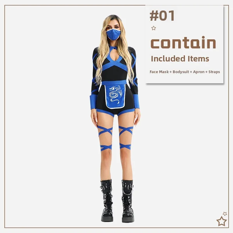 

Сексуальный костюм ниндзя на Хэллоуин, фестивальная одежда для выступлений, карнавальный сексуальный самурайский косплей, женский традиционный сценический наряд