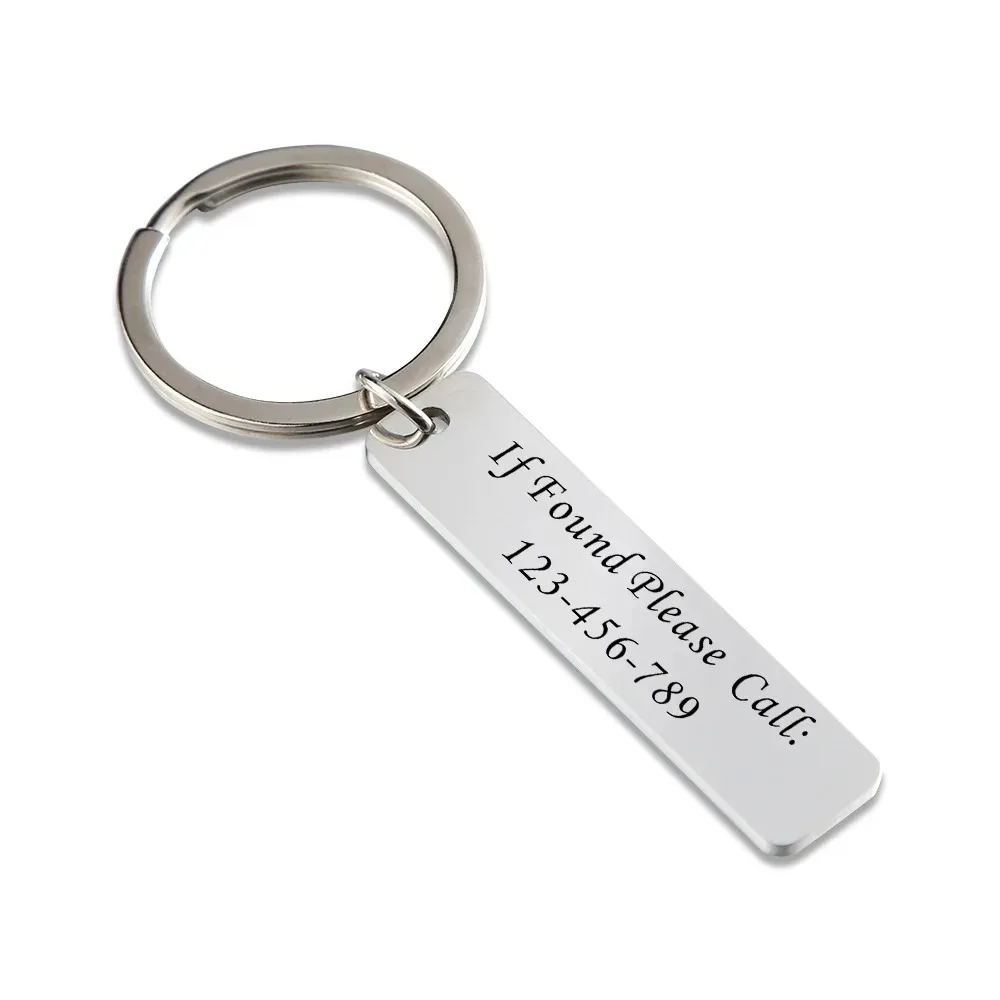 Personalized Long Fine Custom Name Keychain