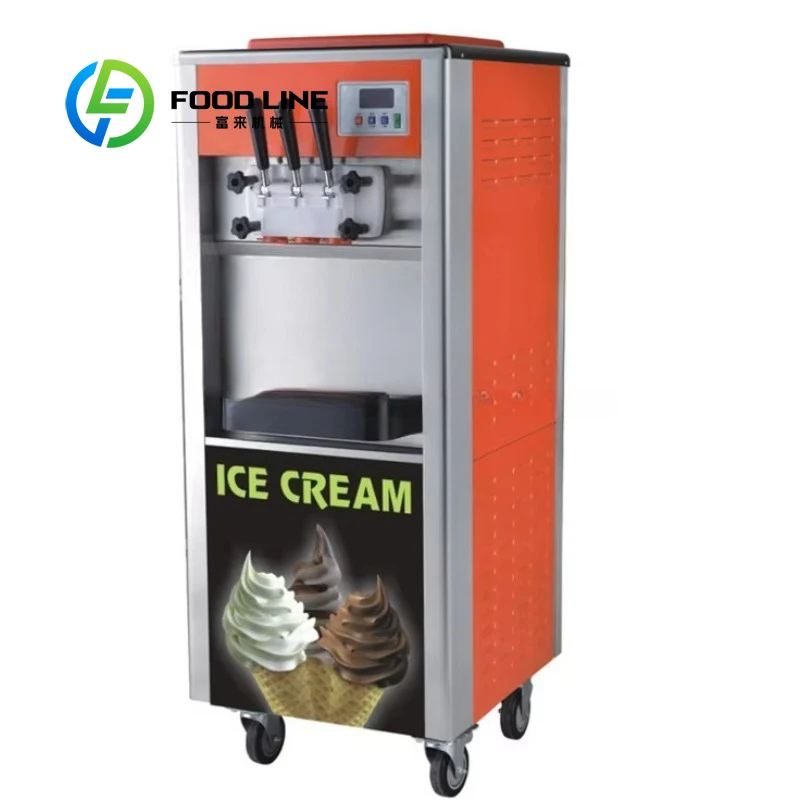 Customized Commercial Automatic Soft Ice Cream Machine Multifunctional Snack Making Equipment for Dessert Shop