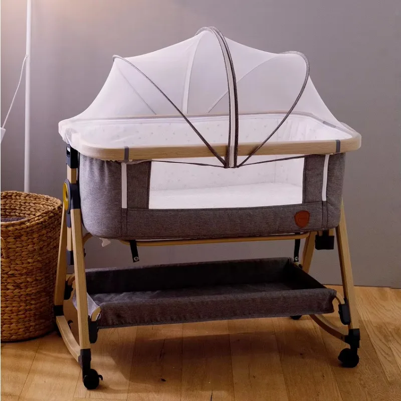

2026 Playkids Cot Bed Crib Bassinet With Diaper Table Set Bed For Bedroom And Beds Newborn Baby