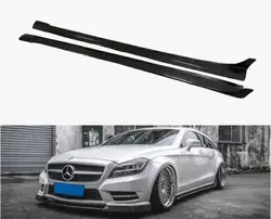 Body Kit For Mercedes-Benz W218 CLS-Class CLS350 CLS63 AMG 2012-2017 Real Carbon Fiber Side Skirts Aprons Extension Lip RT Style