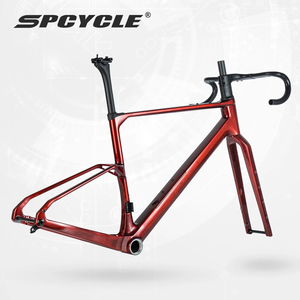 Spcycle 2026 New G026 Carbon Gravel Bike Frame 700x50C UDH Thread T47 86.5 Storage Box Gravel Bicycle Carbon Frameset