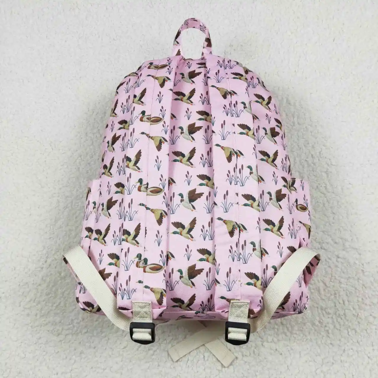 New Western Baby Kids Boys Girls Green Animals Pink Ducks Backpack Zip Back Bags Wholesale Boutique Children Back To School Bag