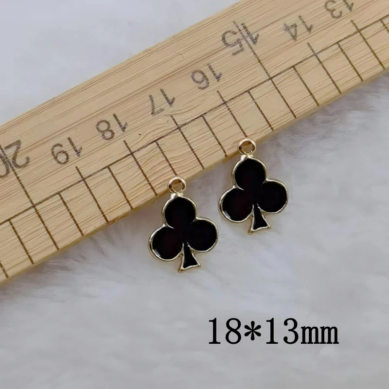 10pcs Poker Playing Cards Enamel Charms Ace Joker Metal Charms for Earrings Keychain Jewelry Making Supplies Diy Accessories