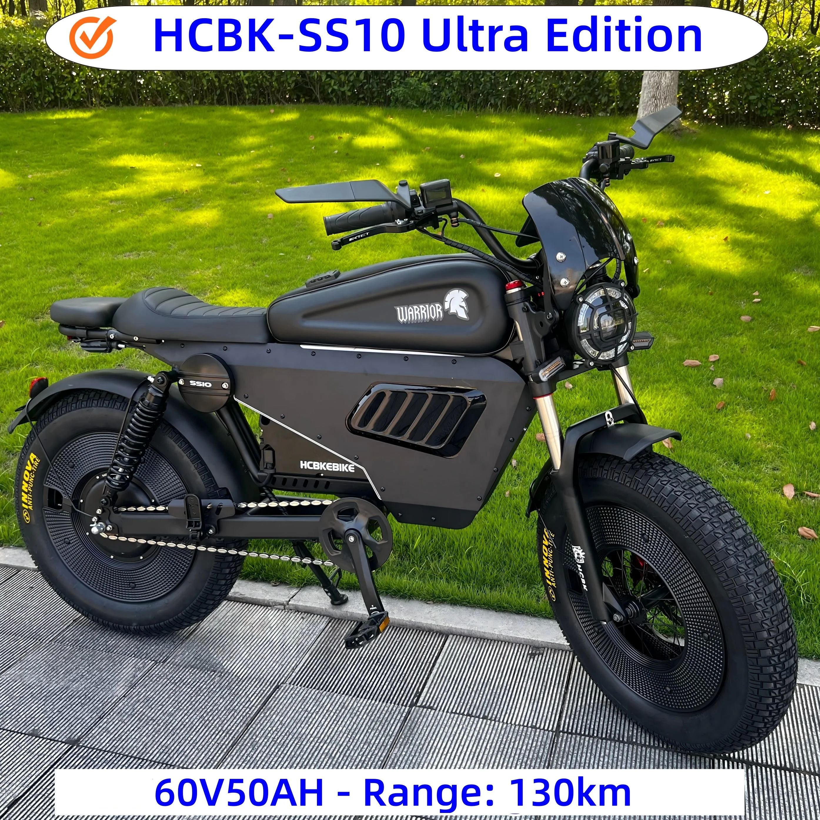 Original -SS10 3000W for US  Black Warrior Electric Bike 60V Adult Off-Road Electric Bike From the USA Warehouse image 1