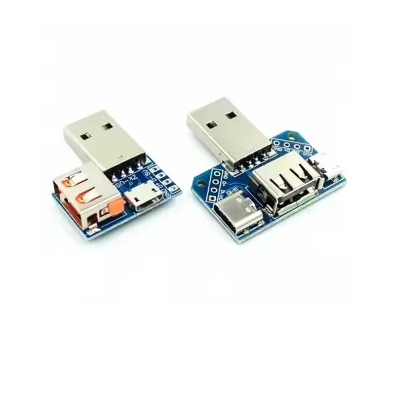 USB Head Switchboard Male Connector to Type-c Micro USB Female 2.54-4P transfer test board USB adapter plate XY-USB4