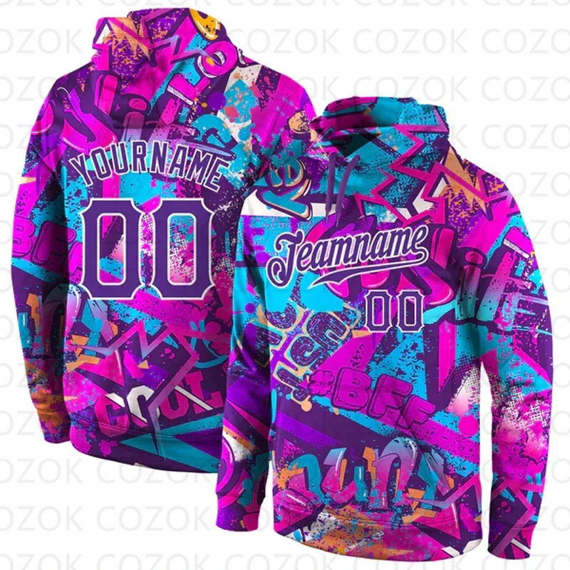 

Customized Hoodie Colorful pattern Color Jersey 3D Printed Unisex Pullovers Hoodie Casual Sweatshirts