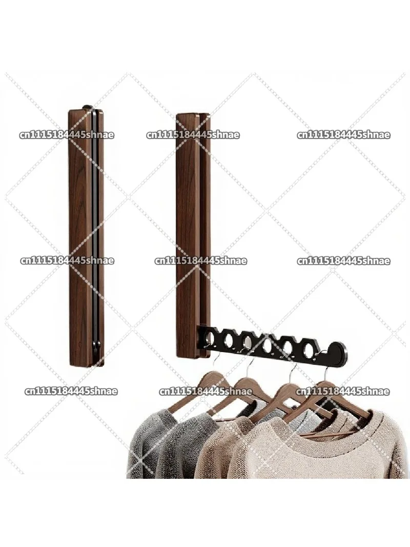 For Wood Clothes Hanger  Wall Mounted Drying Rack, Collapsible Design, and Invisible Clothing Organizer for Efficient Space Savi