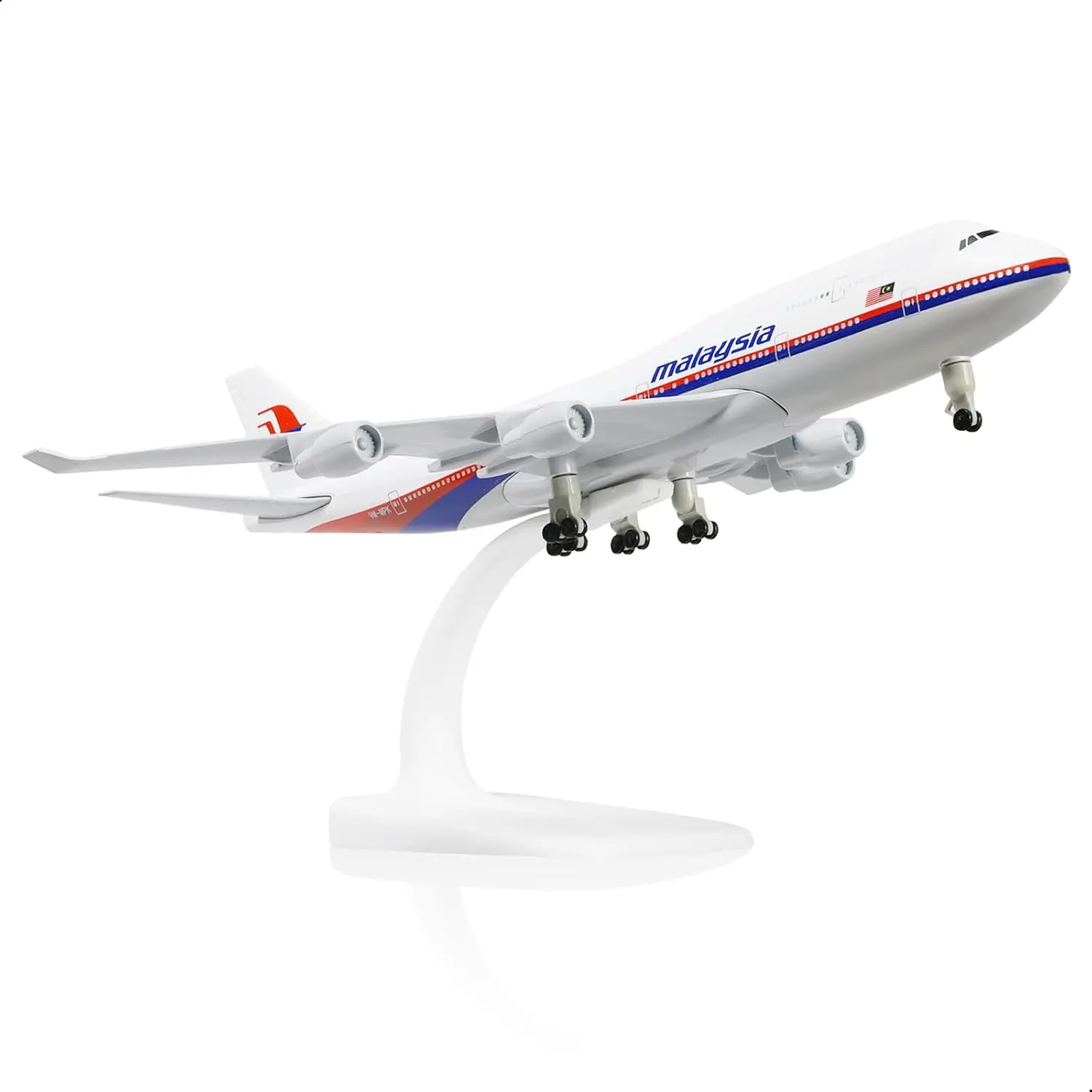 

Коллекционная модель самолета B747 Malaysia Airlines, 20 см, детская игрушка, литой металлический сплав, с шасси, серия для хобби