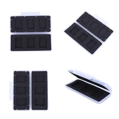 6-i-1 genomskinlig SD-korthållare EVA-skum antistatisk plastminneskortsskyddslåda bärbar förvaringslåda för 6 SD-kort 10 best sales micro sd-fodral - №4