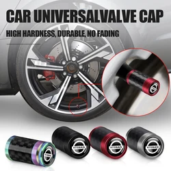 4Pcs Carbon Fiber Car Wheel Tire Valve Stem Air Cap Auto Accessory For Nissan X-trail Qashqai Note Juke Sentra Patrol Navara Mic