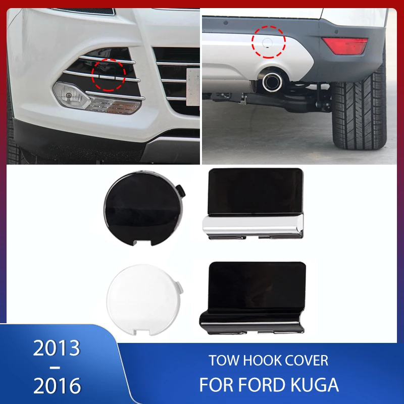 

Front Bumper Tow Eye Hook Cover Cap Rear Towing Hauling Trailer Trim For Ford Kuga 2013 2014 2015 2016 DV4517A989B DV4517K922A