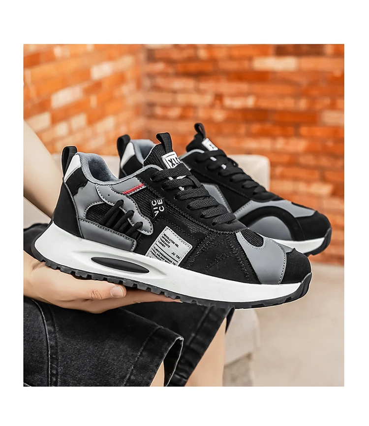 Herren-Freizeitsneaker, leicht, atmungsaktiv, strapazierfähig, modisch, vielseitig einsetzbar für Outdoor-Sport, Campus und Stadt. – Detail 24