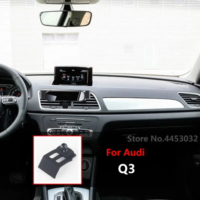 Car Mobile Phone Holder For Audi Q3 Sportback F3B 2022 - 2013 Mountss Bracket GPS Stand Rotatable Support Accessories 3 Colors