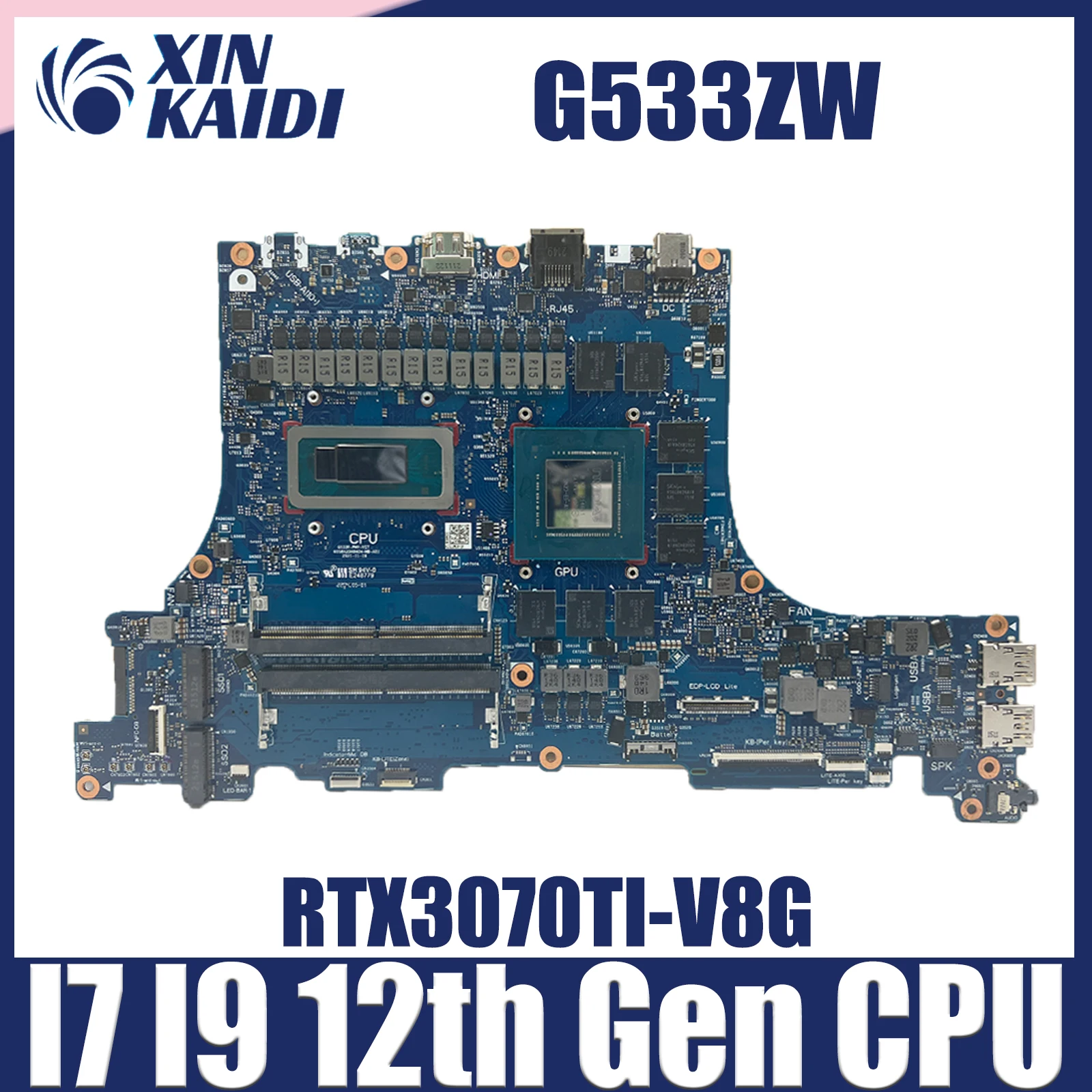 

G533R Laptop Mainboard For ASUS G533ZW G733ZS G733ZX G733ZM G733ZW G533ZS G533ZX G533ZM G533Z G733Z I7 I9 CPU RTX3070TI-V8G