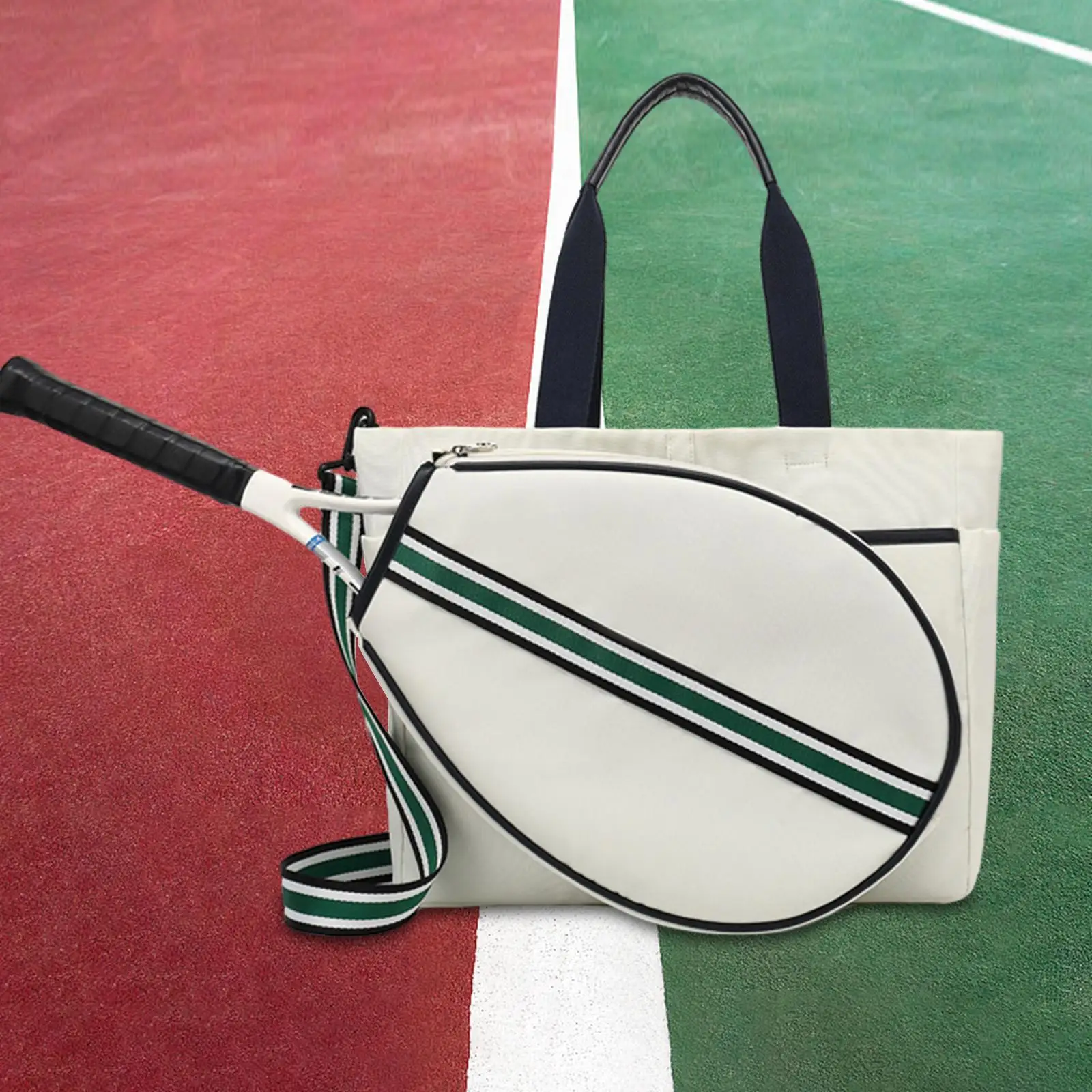 

Tennis Tote Removable Adjustable Strap Carrying Outdoor Sports Portable Pickleball Racket Storage Racket Duffel Tennis Handbag