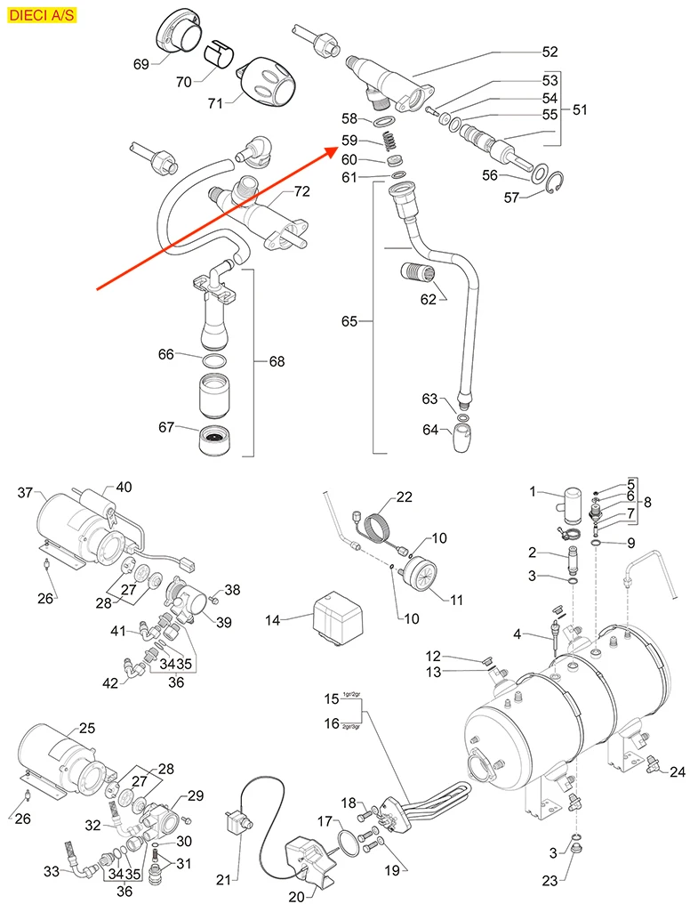 لا سيمبالي 485061010   اضغط على الأنابيب الربيعية ø 11x24 ملم