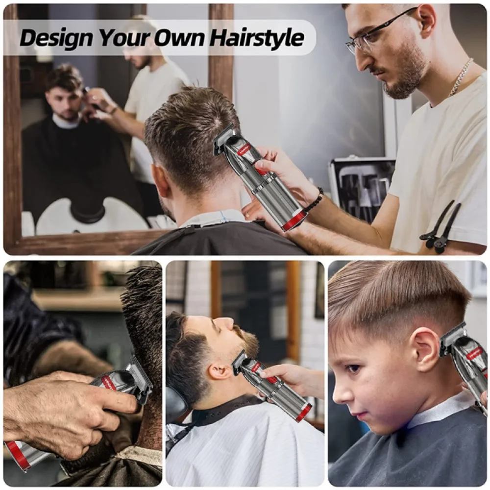 Madeshow M6 profesjonalne bezprzewodowe spinki do włosów elektryczna maszynka do włosów maszyna akumulatorowa bezprzewodowe trymery do włosów do salonu fryzjerskiego