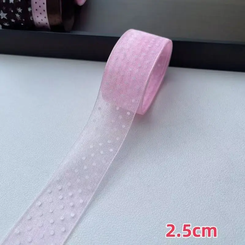 12-teiliges Set aus rosa-braunen gestreiften Bändern, Kombination aus Spitze, handgemachte Schleifen, Haaraccessoires, Geschenkverpackung, DIY-Material, Geschenk – Detail 9