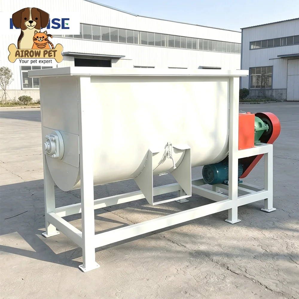 AIROW Horizontal Feed Mixer for Feed Mills Handling Corn Flour Soybean Meal Bran Premix and Grass Powder