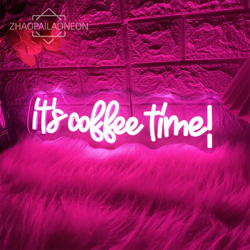 It's Coffee Time Neon Led Sign Restaurant Cafe Neon Lights USB Coffee Shops Decor Open Pantry Bars Cafe Decoration Neon Signs