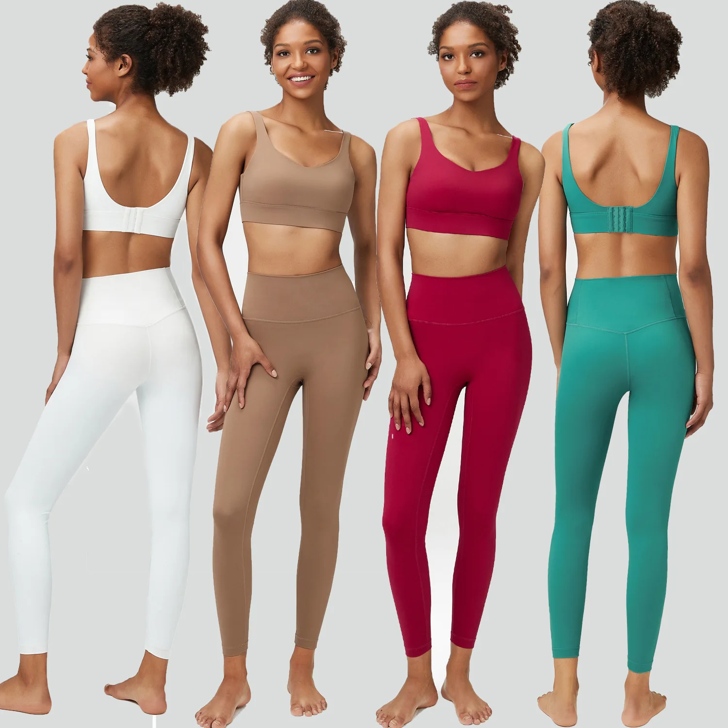 Withered New Fashion Ladies Large Size Lycra Yoga Suit Female Sensual Vest Leggings Sports Fitness Clothes Two-Piece Set Women