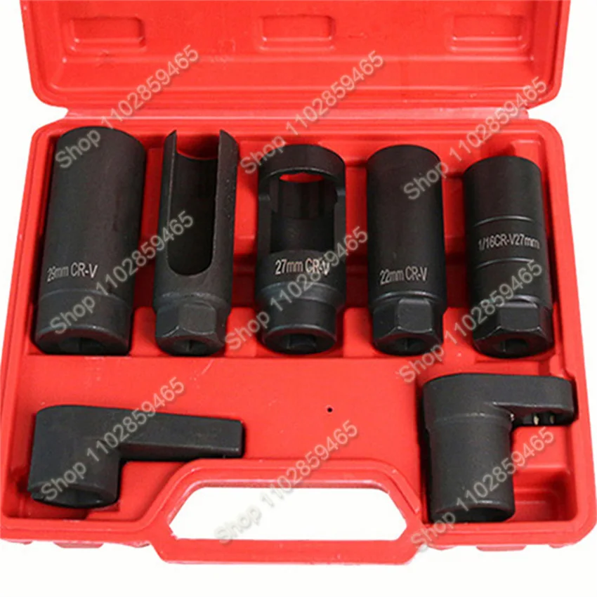 7-Piece Set Of Automobiles Oxygen Sensor Disassembly Tool Oxygen Sensor Socket Wrench