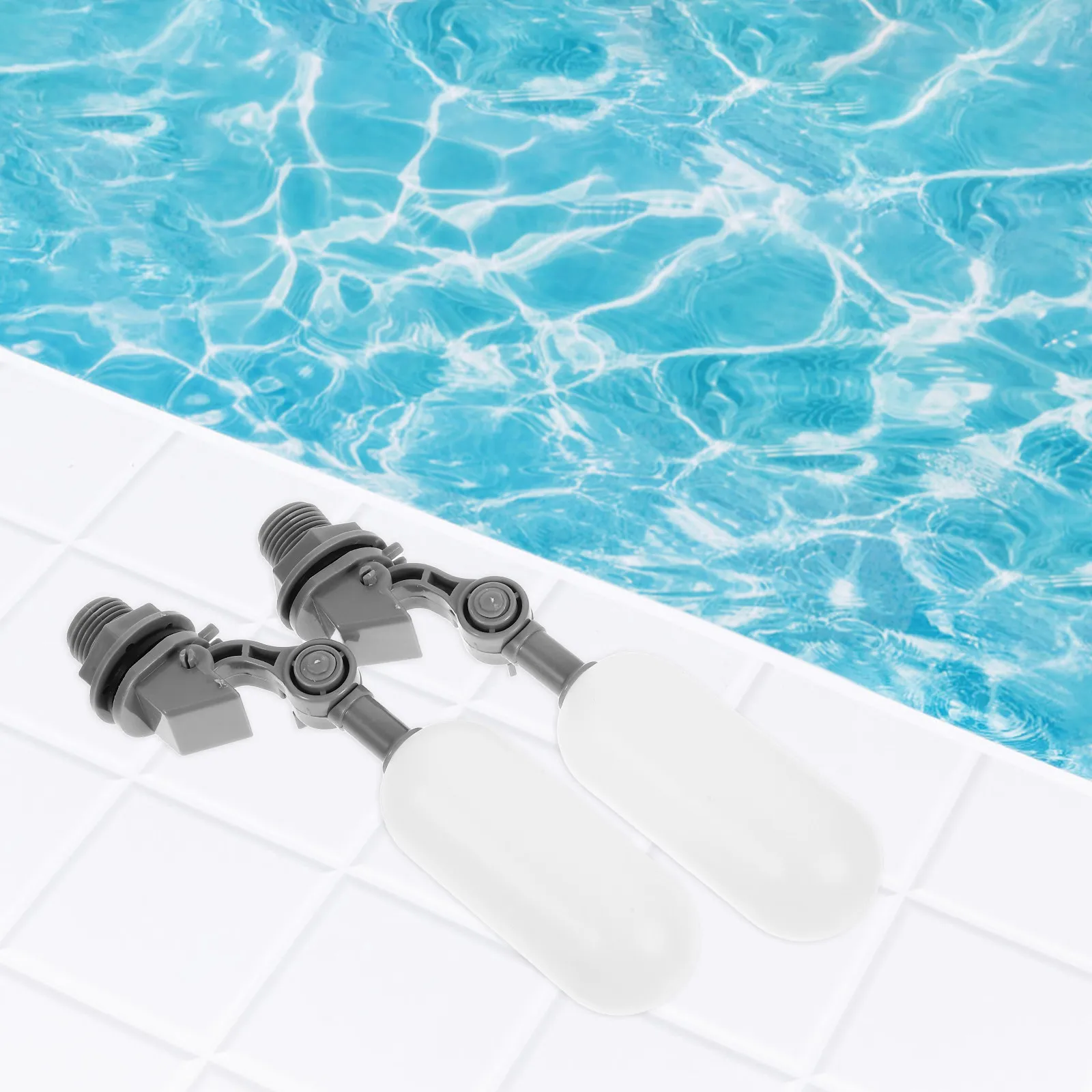 2pcs Automatic Water Level Control Float Valve Nylon Material Easy Installation Threaded Connection for Fish Tank Aquarium