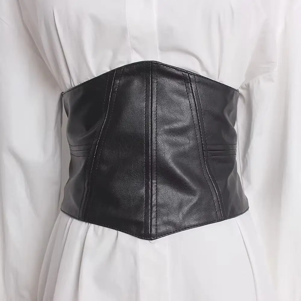 

Slimming PU Leather Plus Size Cummerbunds Dress Girdle Strap Female Waistband High Waist Wide Waist Belt Women