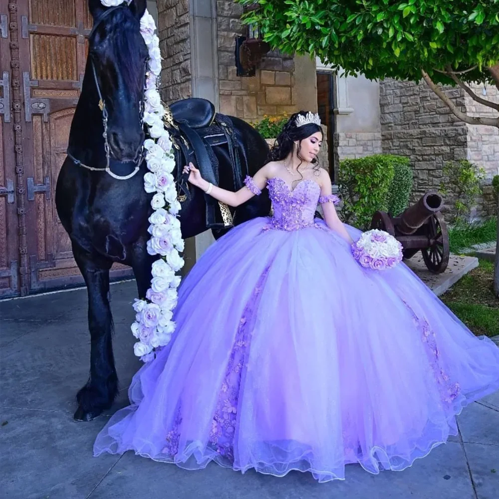 Vestido De baile elegante para quinceañera, corazón con escote vestido plisado y flores para fiesta De cumpleaños, novedad De 2022 para desfile De 15 Años