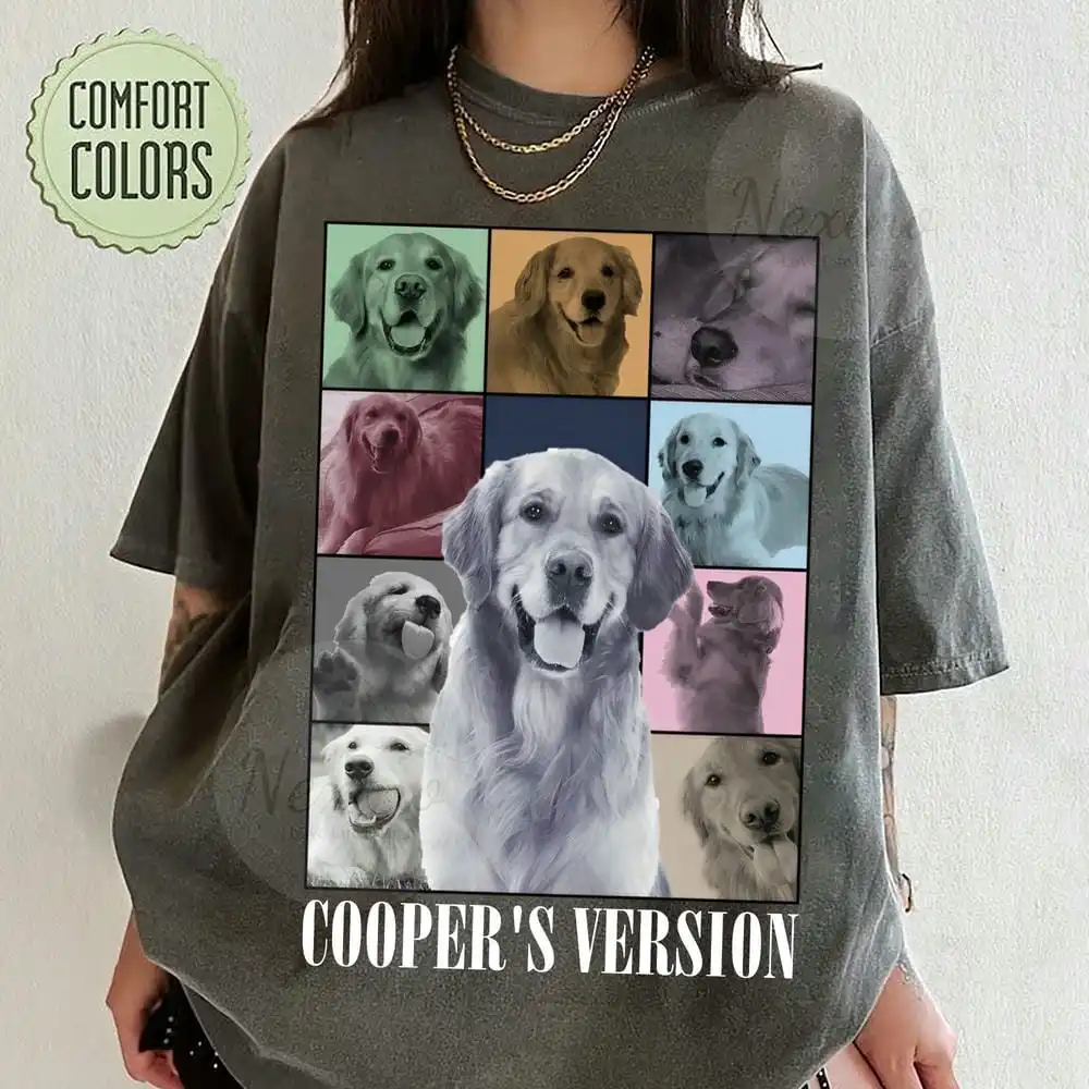 Vintage Custom Dog's Tour Shirt Personalized Dog Bootleg T-Shirt Version Tee 100% Cotton Short Sleeve Shirt For Unisex Y2K Tee