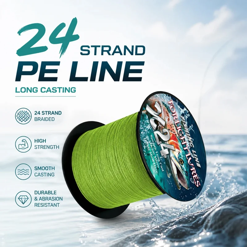 MATEER X24 Strand 1000M 500M 300M Japan Super Strong PE Braided Fishing Line Multifilament Braid Thread X24 Pesca Fishing Wire