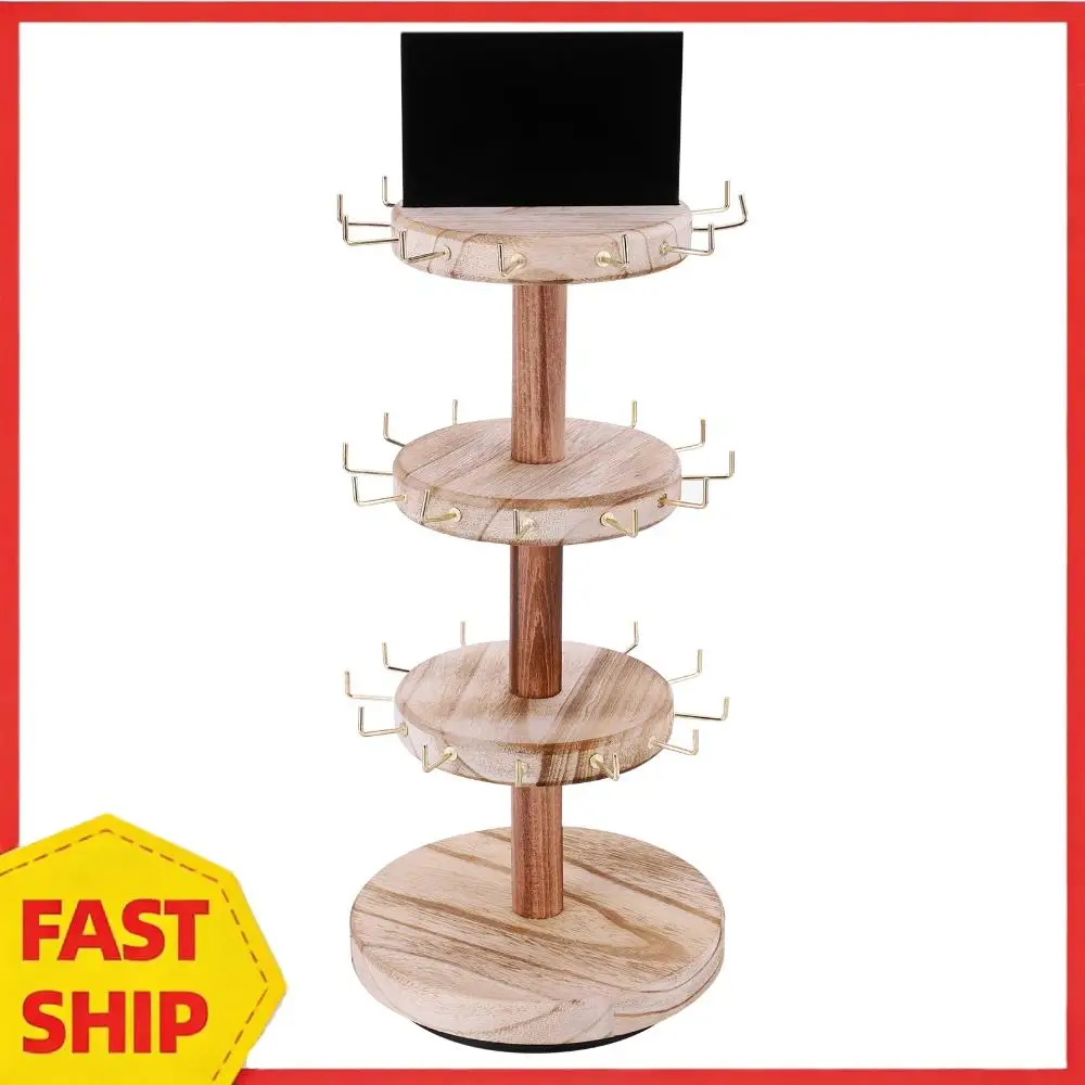 360 Degree Rotatable Wooden Jewelry Display Stand