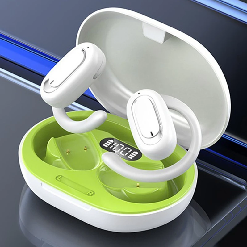 SCLS T35 Wireless Bluetooth Headset Digital Display Screen Convenient Noise Canceling Sports On-Ear Open Bluetooth Headset