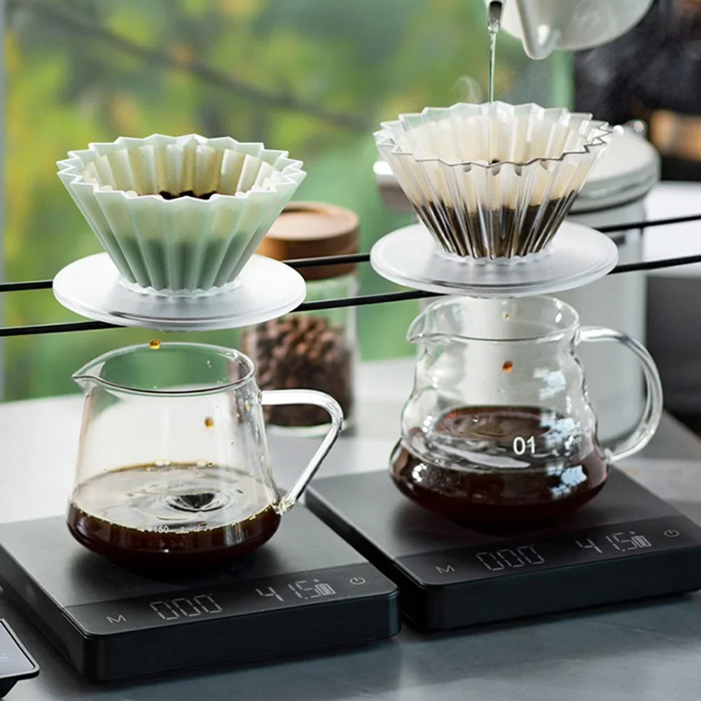 50pcs Coffee Powder Cup 155/45 Cake Cup Shape Coffee Filter Paper Pour Over Coffee Filtration Bag Coffee Accessories For Home